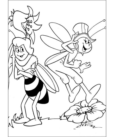 Cassandra And Flip  Coloring Page